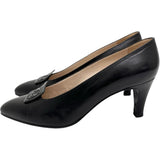 CHANEL Coco Mark Pumps Leather Black Women's [Used] [Makoto Shiten] [GD]

[Yx]
