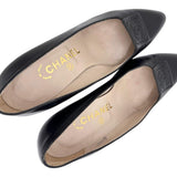 CHANEL Coco Mark Pumps Leather Black Women's [Used] [Makoto Shiten] [GD]

[Yx]