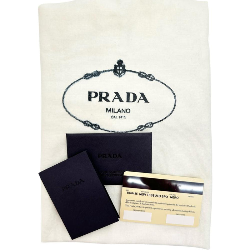PRADA/プラダ】 BR0435 三角プレート ハンドバッグ ナイロン ブラック