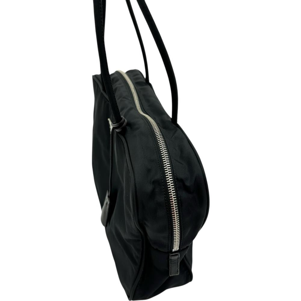 PRADA/プラダ】 BR0435 三角プレート ハンドバッグ ナイロン ブラック