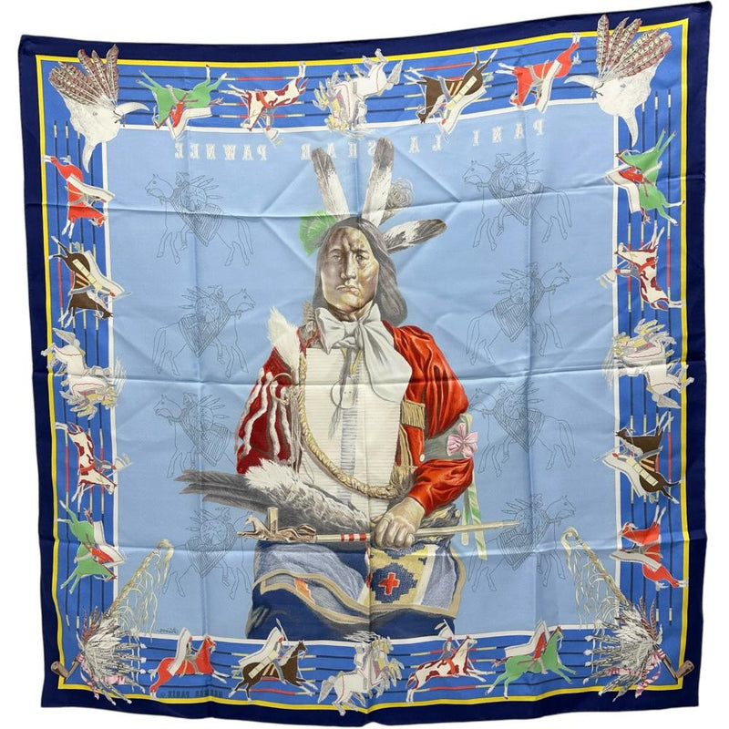 HERMES/エルメス】 カレ90 「PANI LA SHAR PAWNEE」 スカーフ シルク