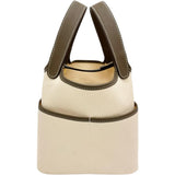 【HERMES】 Picotin Lock PM Cargo Handbag Swift/Toile Goeland Ecru/Etoupe/Gold Hardware Ladies' [Used] [Makoto Shichiten] [BL]

[MaSDS]