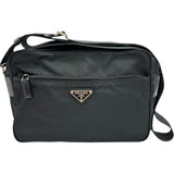[PRADA] Triangle Plate Camera Bag Shoulder Bag Nylon Black/Silver Hardware Ladies [Used] [Makoto Shiten] [BL]

[MaSY]