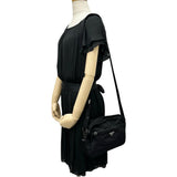 [PRADA] Triangle Plate Camera Bag Shoulder Bag Nylon Black/Silver Hardware Ladies [Used] [Makoto Shiten] [BL]

[MaSY]