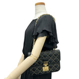 [Christian Dior] Addict Studs Chain Shoulder Bag, Leather, Black Leather/Gold Hardware, Ladies [Used] [Makoto Shichiten] [BL]

[IxTMa]