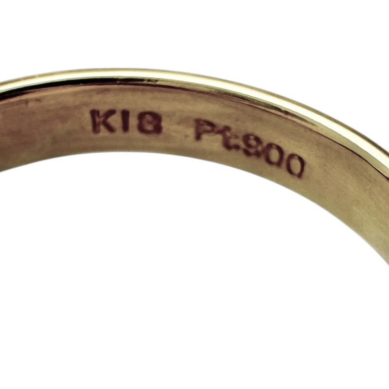 15号 平打ち コンビデザイン リング・指輪 K18ゴールド 18金/Pt900