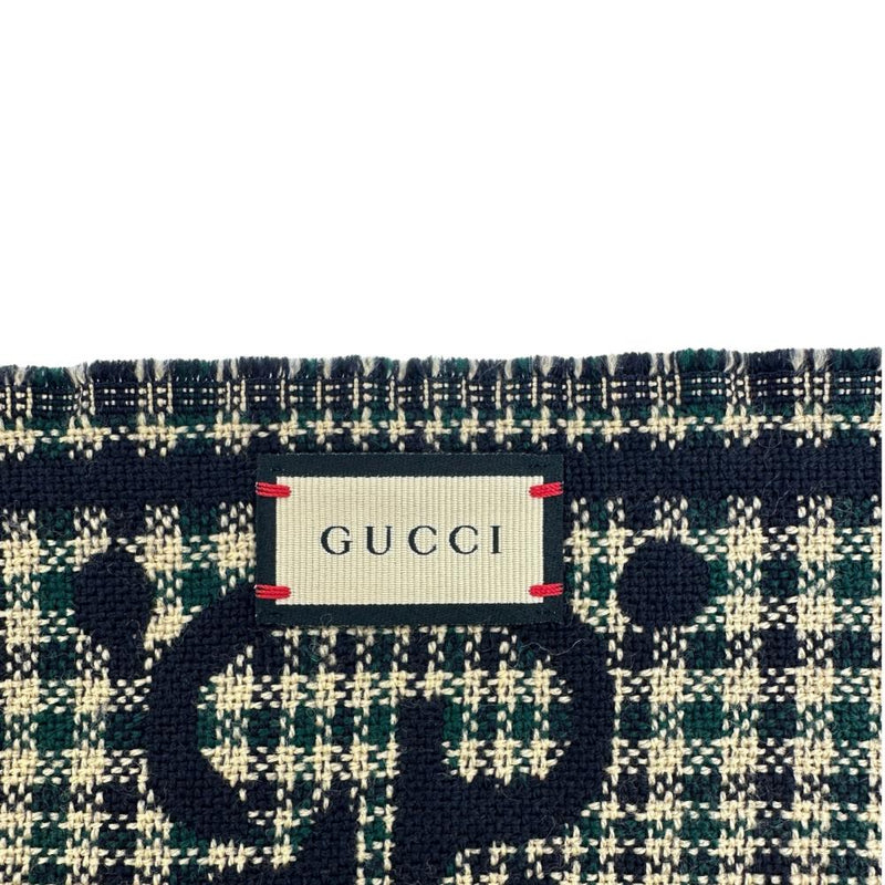 GUCCI/グッチ】 660025 GGウールスカーフ ストール ウール100％ 黒