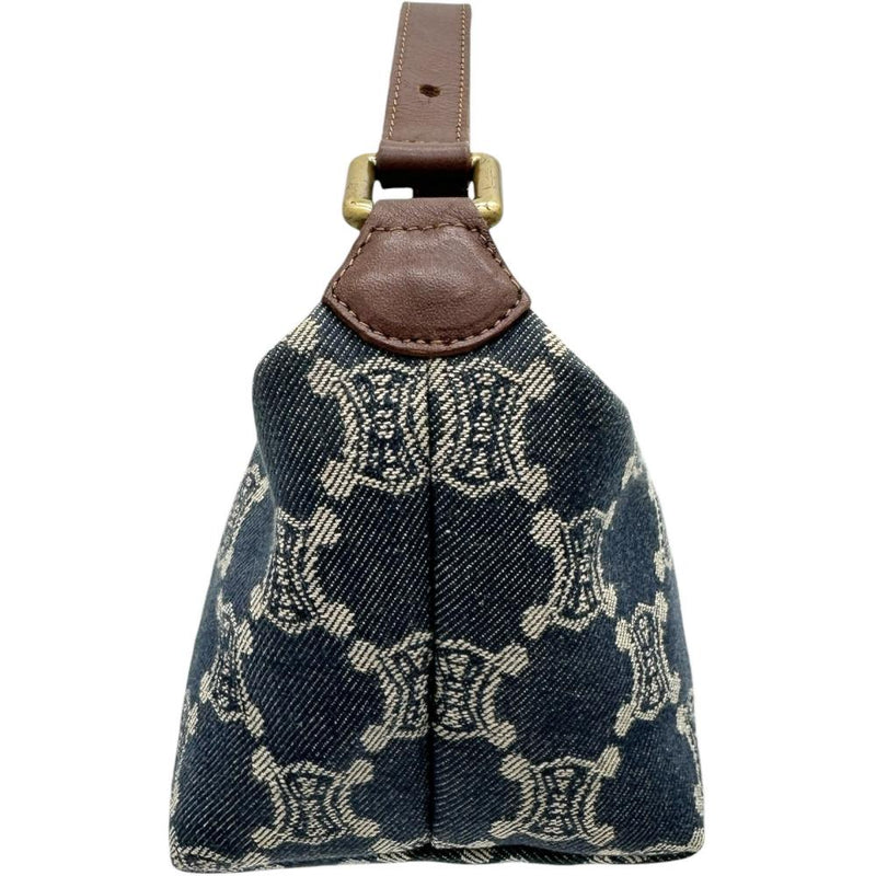 CELINE セリーヌ トリオンフ柄 デニム ハンドバッグ CELINE/セリーヌ】 トリオンフ デニム ハンドポーチ ハンドバッグ