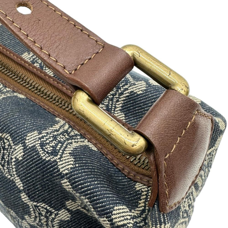 CELINE セリーヌ トリオンフ柄 デニム ハンドバッグ CELINE/セリーヌ】 トリオンフ デニム ハンドポーチ ハンドバッグ