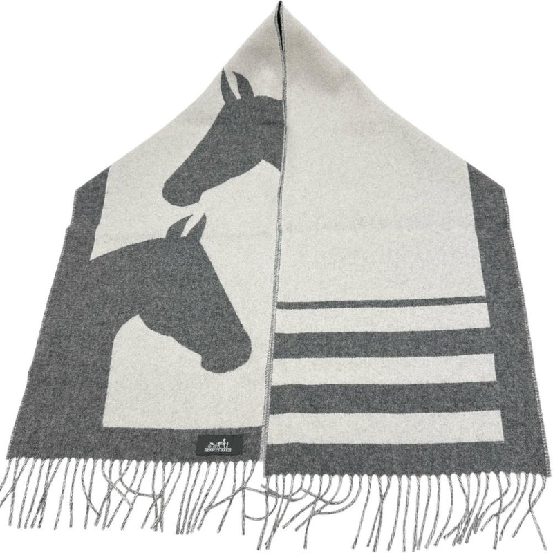 エルメス カシミヤ マフラー グレー HERMES/エルメス】 マフラー マフラー カシミヤ グレー ユニセックス