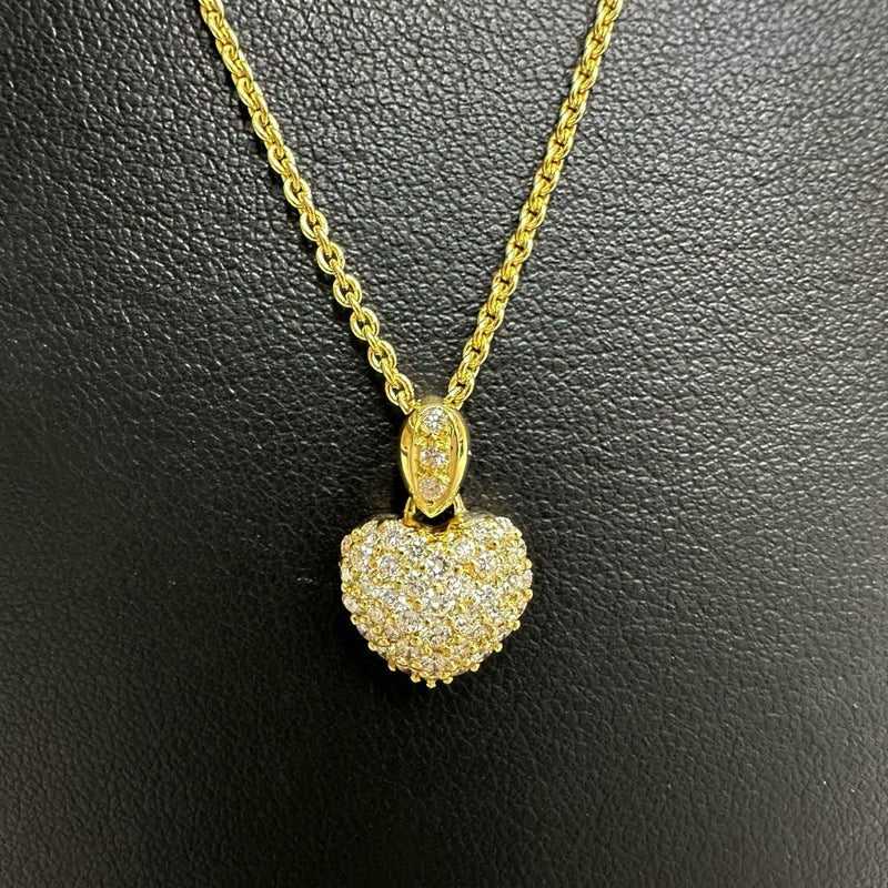 ハート ネックレス K18ゴールド 18金 6.2g 40.5cm レディース 【中古