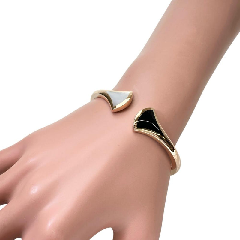 ブルガリ　バングル　ブレスレット BVLGARI/ブルガリ】 バングル シェル オニキス ブレスレット ディーバ