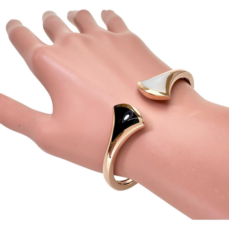 ブルガリ　バングル　ブレスレット BVLGARI/ブルガリ】 バングル シェル オニキス ブレスレット ディーバ