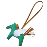 [HERMES] Rodeo PM Pegasus Bag Charm Other Goods U-Engraved (2022) Agneau Milo Green/Brown/White Leather Women's [Used] [Makoto Shichiya] [GD]

[YDS]