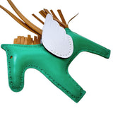 [HERMES] Rodeo PM Pegasus Bag Charm Other Goods U-Engraved (2022) Agneau Milo Green/Brown/White Leather Women's [Used] [Makoto Shichiya] [GD]

[YDS]