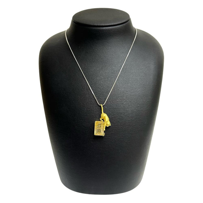 キャットモチーフ ルチルクォーツ 7.00ct ペンダントトップ K18