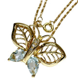 蝶/バタフライモチーフ アクアマリン ダイヤモンド ネックレス K18ゴールド 18金 5.4g 40cm レディース
【中古】【真子質店】【NN】




【SDY】