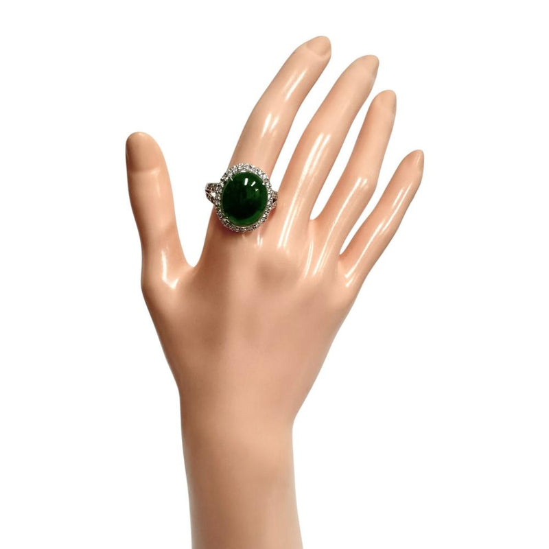 19号 ヒスイ 11.13ct ダイヤモンド 計0.80ct リング・指輪 Pt900