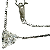 Heart-Shaped Diamond (estimated K-I1) 1.011ct Necklace Pt850 Platinum 5.2g 46cm Ladies
[Used] [Makoto Shichiten] [NN]

[ISMix]