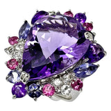 Size 11 Amethyst 9.10ct White Topaz/Amethyst/Iolite/Pink Tourmaline Ring K18WG 18K 9.8g Women's
【Used】【Makoto Shichiten】【NN】




【IMaKMo】