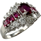 ★★Final Markdown Item Size 15.5 Ruby 0.75/1.15ct Diamond 1.11ct Ring Pt900 Platinum 9.6g Ladies
【Used】【Makoto Shichiten】【NN】

【IMaTx】