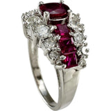 ★★Final Markdown Item Size 15.5 Ruby 0.75/1.15ct Diamond 1.11ct Ring Pt900 Platinum 9.6g Ladies
【Used】【Makoto Shichiten】【NN】

【IMaTx】