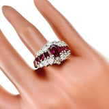 ★★Final Markdown Item Size 15.5 Ruby 0.75/1.15ct Diamond 1.11ct Ring Pt900 Platinum 9.6g Ladies
【Used】【Makoto Shichiten】【NN】

【IMaTx】