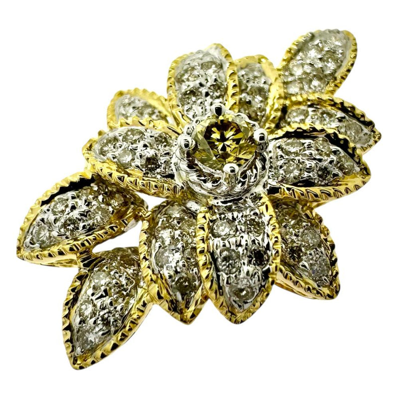 天然イエローダイヤモンド 0.18ct ダイヤモンド 計0.65ct ペンダント 