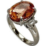 Imperial Topaz 4.57ct Diamond Total 0.19ct Ring Pt900 Platinum 7.2g Ladies Size 11.5

【Used】【Makoto Shiten】【NN】

【IMaMaI】