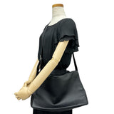 [ear PAPILLONNER] Messenger Bag Shoulder Bag Leather Black Leather Ladies [Used] [Makoto Shichiten] [BL]

[Dx]