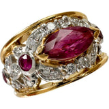 11号 ルビー 0.92/0.45ct ダイヤモンド 0.26ct リング・指輪 K18ゴールド 18金/Pt900プラチナ 11.5g レディース
【中古】【真子質店】【NN】




【TxMaMo】