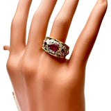 11号 ルビー 0.92/0.45ct ダイヤモンド 0.26ct リング・指輪 K18ゴールド 18金/Pt900プラチナ 11.5g レディース
【中古】【真子質店】【NN】




【TxMaMo】