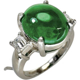 10.5号 翡翠（ヒスイ） 4.78ct ダイヤモンド 計0.31ct リング・指輪 Pt900プラチナ 8.5g レディース
【中古】【真子質店】【NN】




【IMaTx】