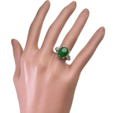 10.5号 翡翠（ヒスイ） 4.78ct ダイヤモンド 計0.31ct リング・指輪 Pt900プラチナ 8.5g レディース
【中古】【真子質店】【NN】




【IMaTx】