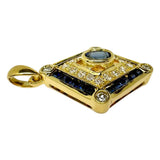 Sapphire total 0.97ct Diamond total 0.24ct Pendant Top K18 Gold 18k 3.0g Ladies
[Used] [Makoto Shichiten] [NN]




[YMaMi]