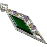 板翡翠（ヒスイ） マルチカラーサファイア ダイヤモンド 0.75ct ペンダントトップ K18WGホワイトゴールド 18金 13.4g レディース
【中古】【真子質店】【NN】




【TMiYx】