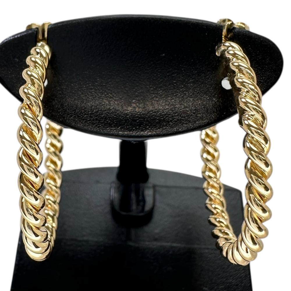 TIFFANY&Co./ティファニー】 ツイスト フープ ピアス K18YGイエロー