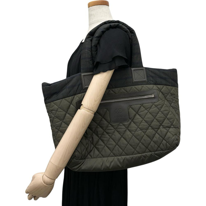 CHANEL チェック柄 トートバッグ CHANEL/シャネル】 コココクーン チェック柄 トートバッグ 18番台