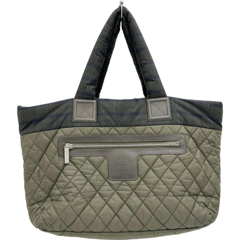 CHANEL/シャネル】 コココクーン チェック柄 トートバッグ 18番台