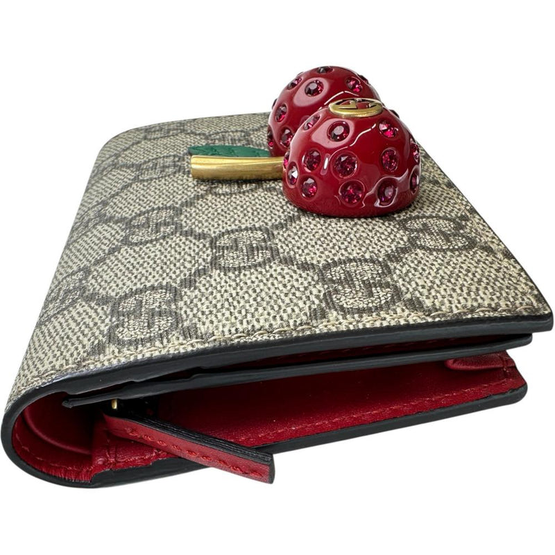 チェリー gucci ミニ財布 限定価格 GUCCI グッチ さくらんぼ2つ折り