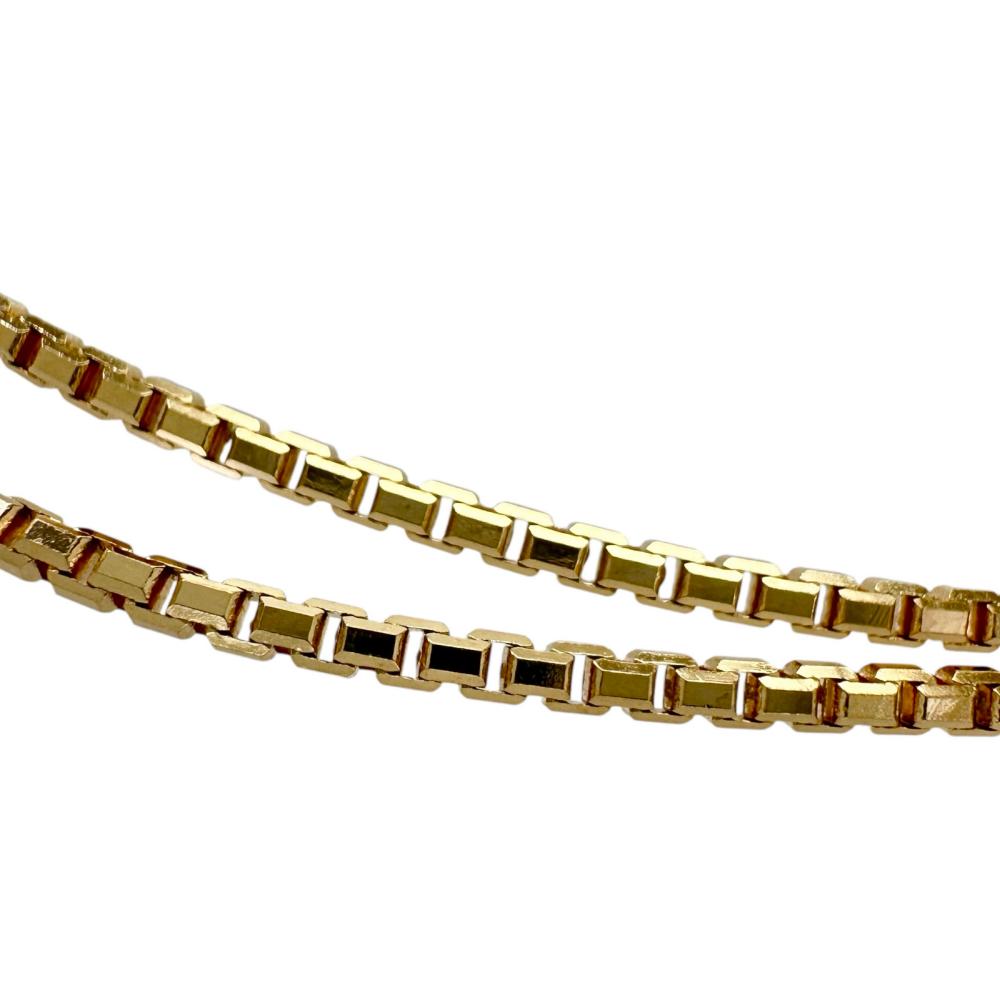 18K 18金 750 ベネチアンネックレス 約40cm 重さ約3.0g （２） ベネチアンチェーン チェーンのみ ネックレス K18ゴールド 18金 6.3g