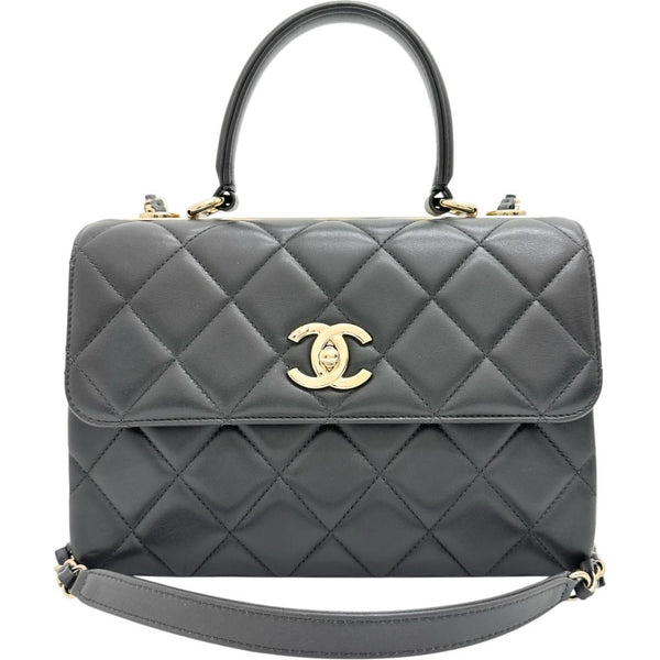 美品【CHANEL】レア　バレリーナ　チャコールグレー CHANEL CHANEL] Trendy CC 2WAY Shoulder Bag Matelasse Handbag Random