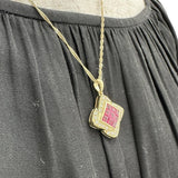 ★★Final Price Item Ruby 1.48ct Diamond 0.32ct Necklace K18 Gold 18K 8.4g 50cm Ladies
【Used】【Makoto Shichiten】【NN】

【ISTMo】