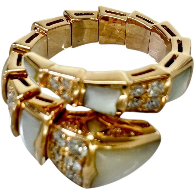 11号【BVLGARI/ブルガリ】 ホワイトシェル ダイヤモンド リング・指輪