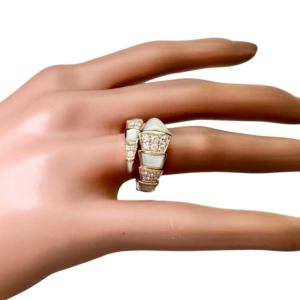 11号【BVLGARI/ブルガリ】 ホワイトシェル ダイヤモンド リング・指輪