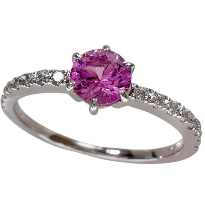 12.5号 ピンクサファイア 0.45ct ダイヤモンド 0.18ct リング・指輪