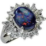 Size 13.5 Black Opal 1.20ct Diamond 0.68ct Ring Pt900 Platinum 7.6g Ladies
【Used】【Makoto Shichiten】【NN】

【ITIx】