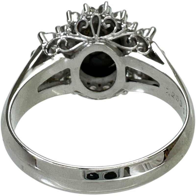 13.5号 ブラックオパール 1.20ct ダイヤモンド 0.68ct リング・指輪