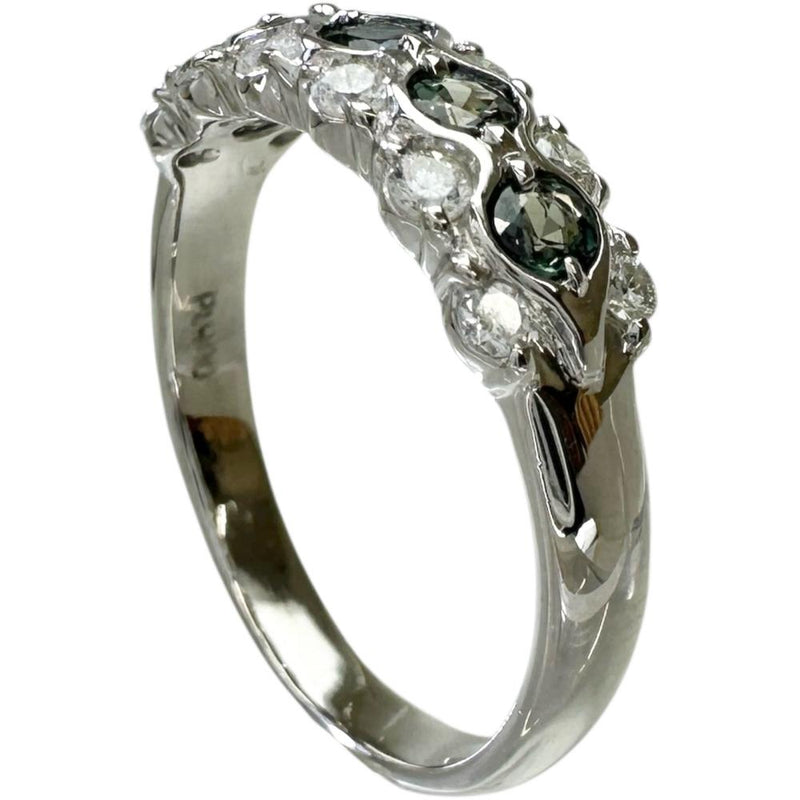 12.5号 アレキサンドライト 0.31ct ダイヤモンド 0.27ct リング・指輪