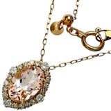 **Final markdown item** Morganite 0.70ct Diamond 0.17ct Necklace K18PG Pink Gold 18K 1.8g 45cm Ladies
【Used】【Makoto Shichiten】【NN】

【DIMi】